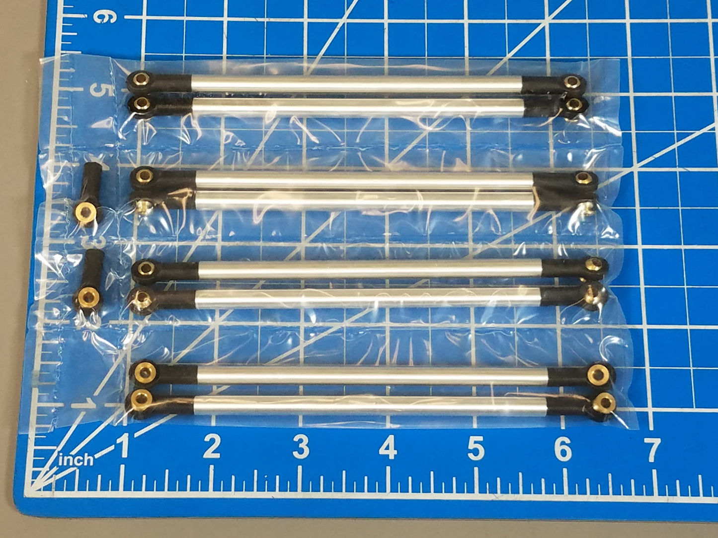 Aluminum Front & Rear Axle Linkage Pole Rod Set for Tamiya 1/10 R/C Bullhead Super Clodbuster