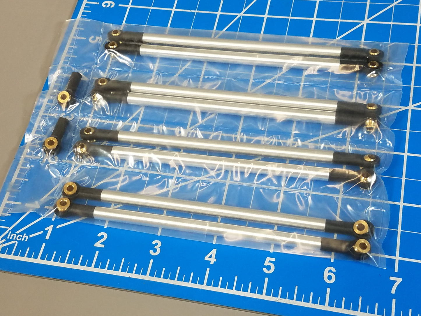 Aluminum Front & Rear Axle Linkage Pole Rod Set for Tamiya 1/10 R/C Bullhead Super Clodbuster
