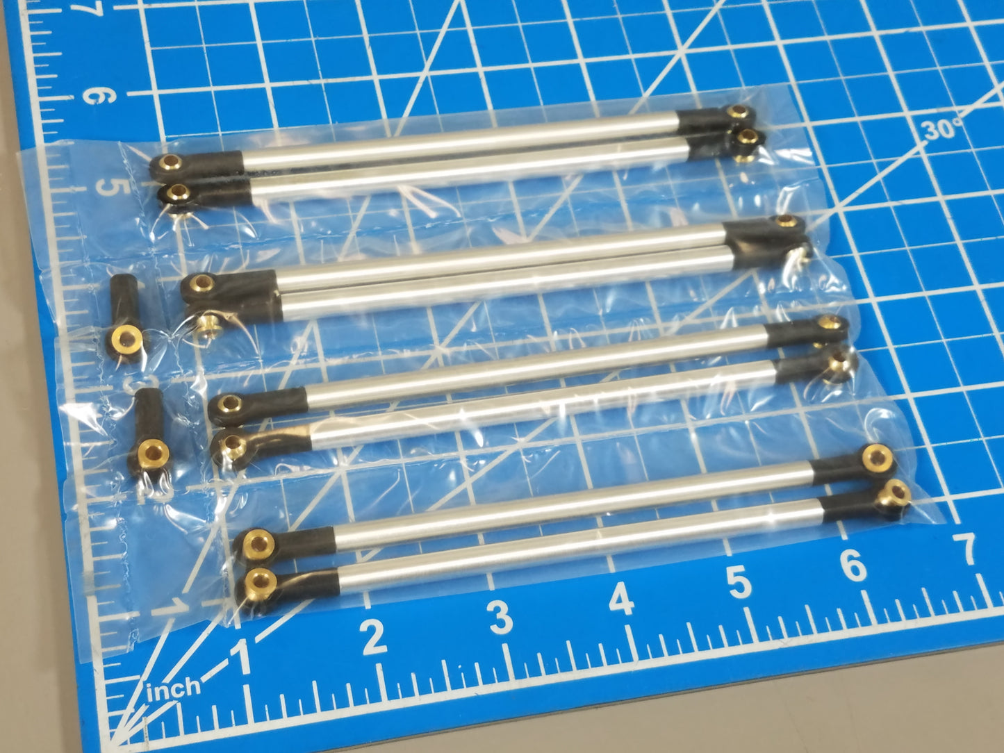 Aluminum Front & Rear Axle Linkage Pole Rod Set for Tamiya 1/10 R/C Bullhead Super Clodbuster