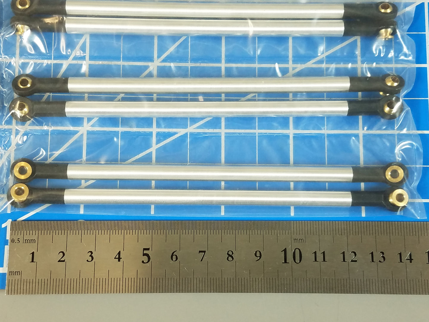 Aluminum Front & Rear Axle Linkage Pole Rod Set for Tamiya 1/10 R/C Bullhead Super Clodbuster
