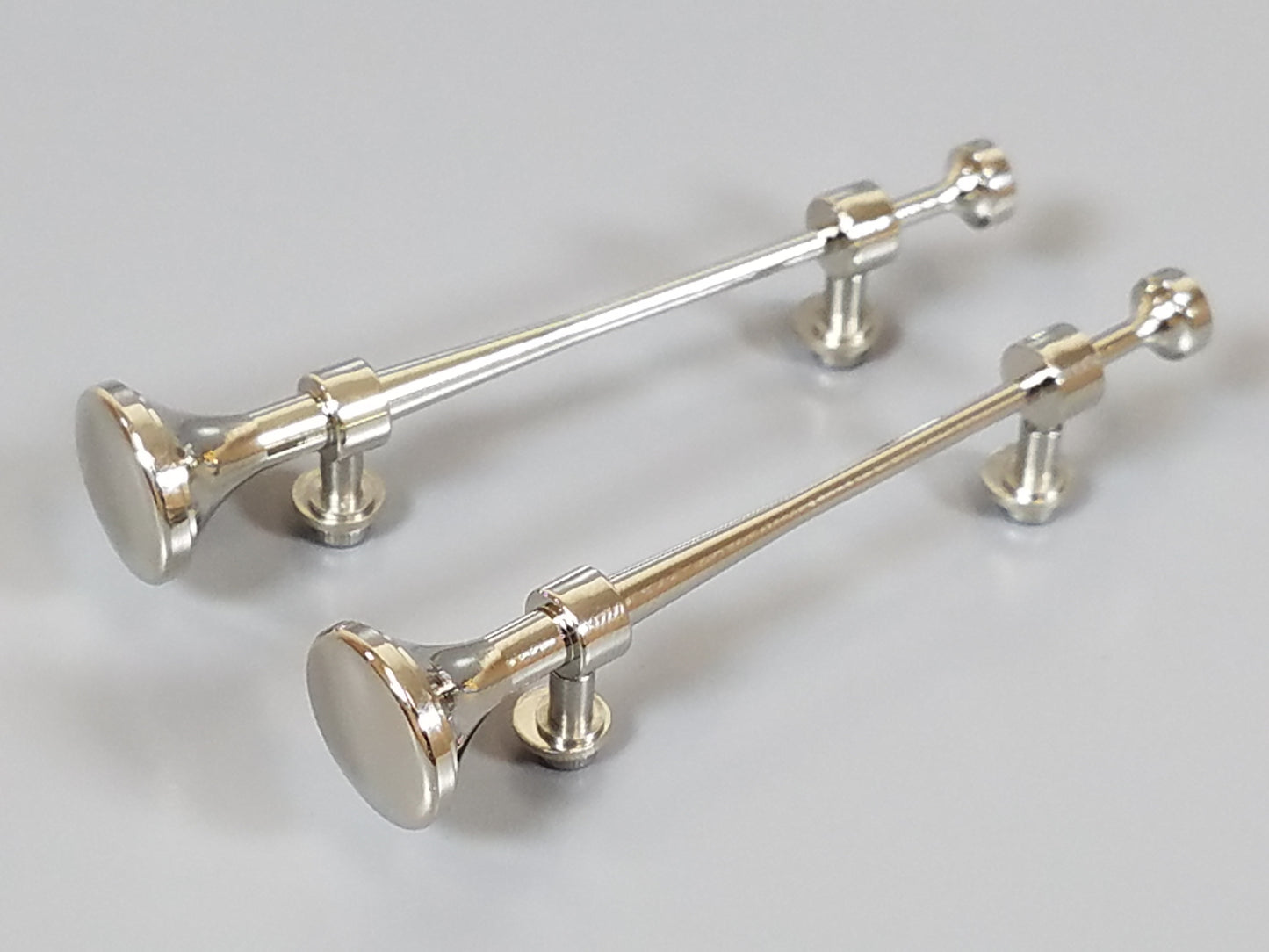Pair Chrome Brass Roof Air Horn for Tamiya R/C Toy 1/14 King Hauler Grand Hauler Globeliner Tractor Truck