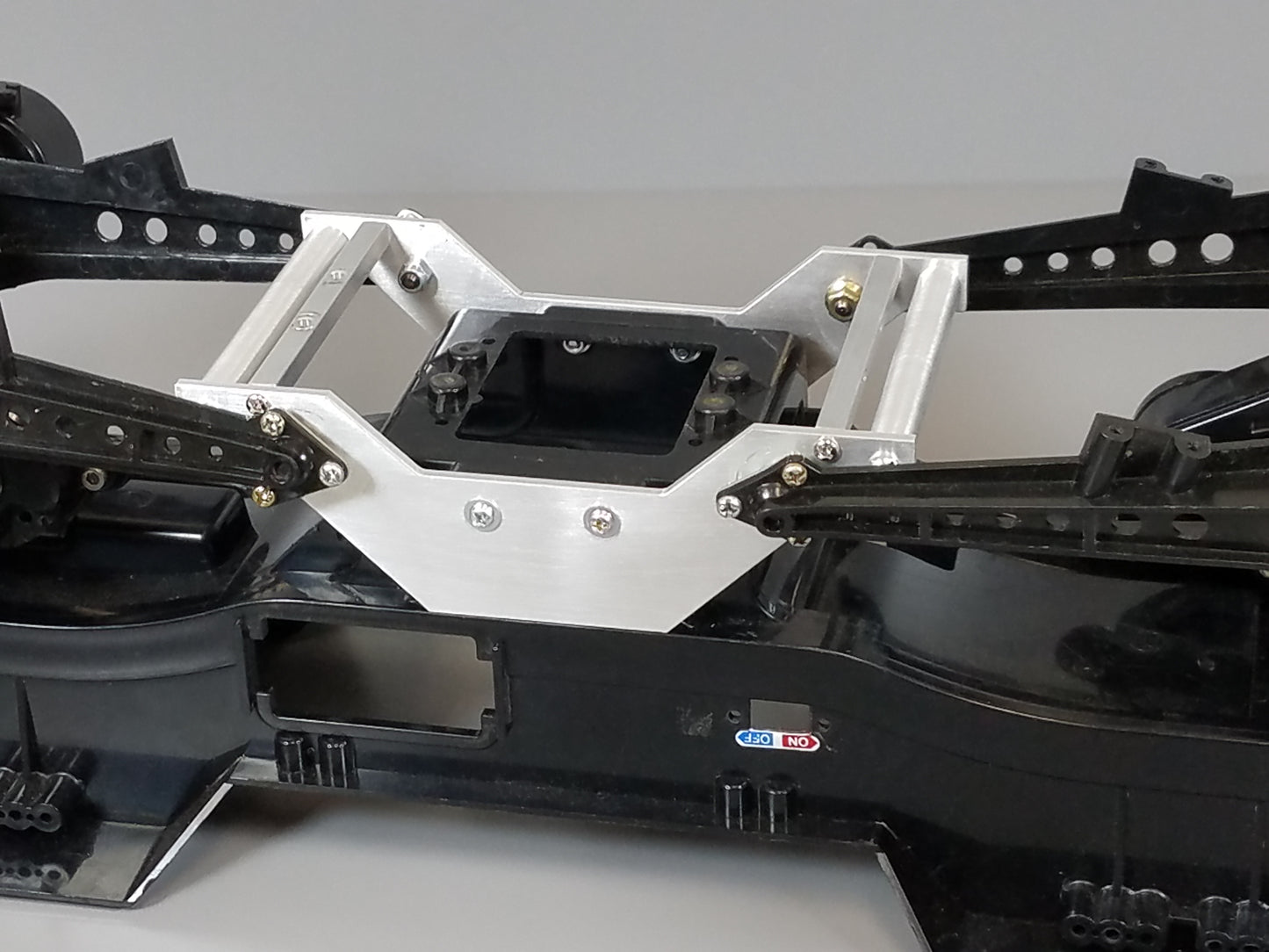 Aluminum Add-On Extension Wide Wheelbase Chassis Mount Plate Bracket for Tamiya 1/10 R/C Super Clodbuster Bullhead