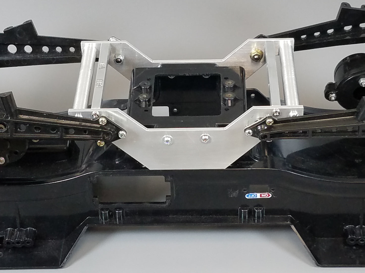 Aluminum Add-On Extension Wide Wheelbase Chassis Mount Plate Bracket for Tamiya 1/10 R/C Super Clodbuster Bullhead
