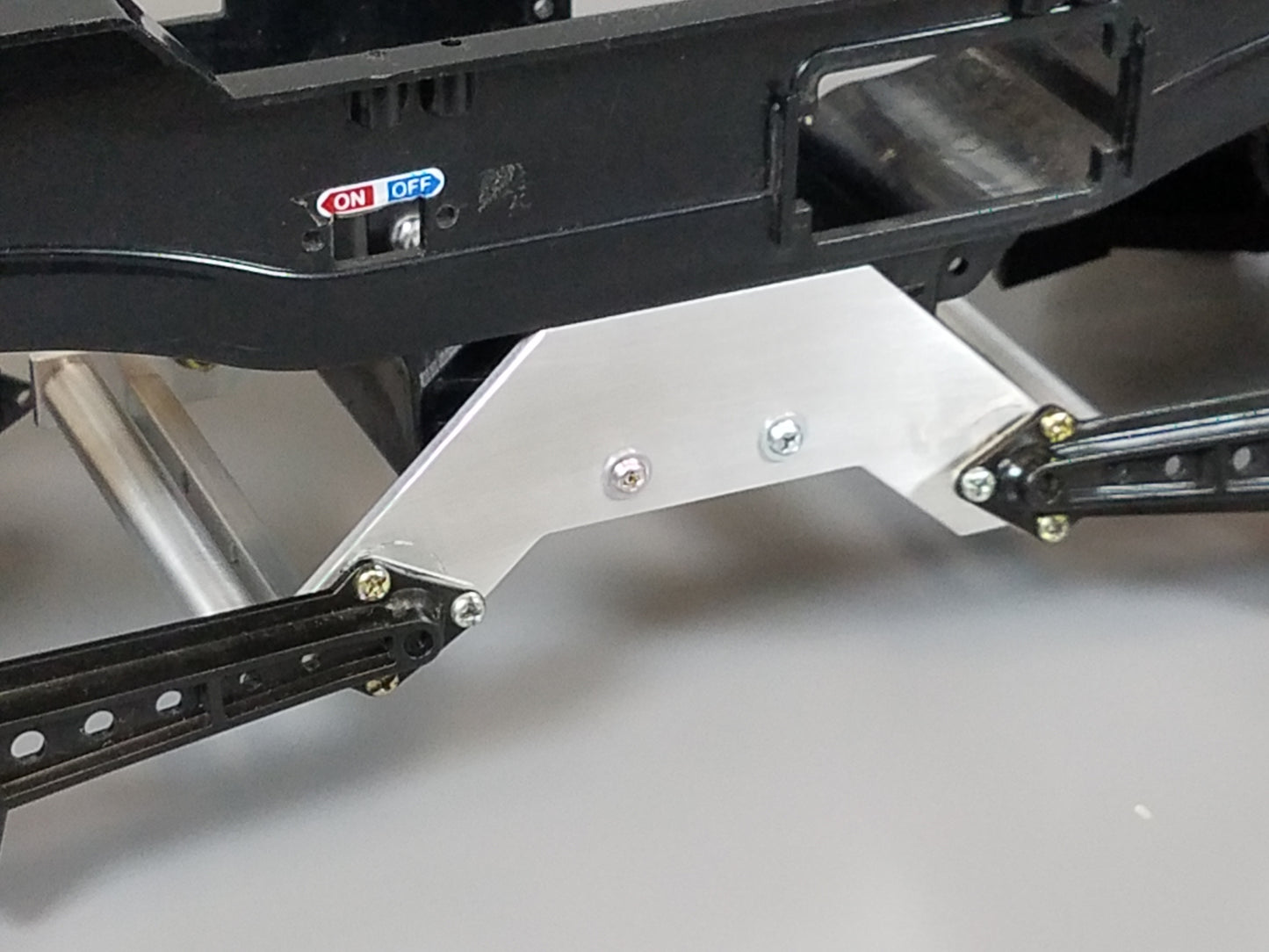 Aluminum Add-On Extension Wide Wheelbase Chassis Mount Plate Bracket for Tamiya 1/10 R/C Super Clodbuster Bullhead