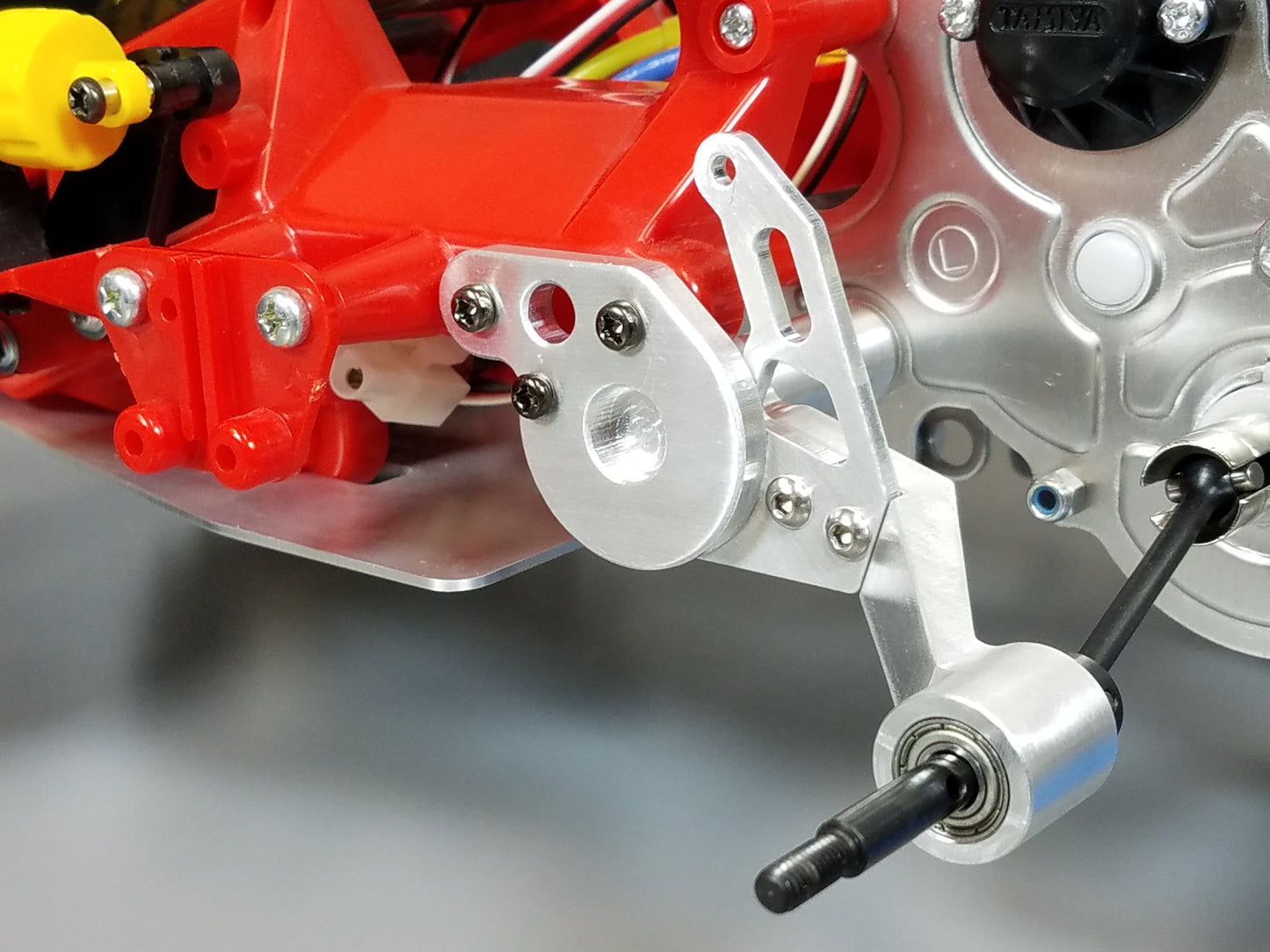 Pair Aluminum Rear Trailing Control Swing Arm with Mounting Bracket for Tamiya 1/10 R/C Blackfoot Monster Beetle Frog