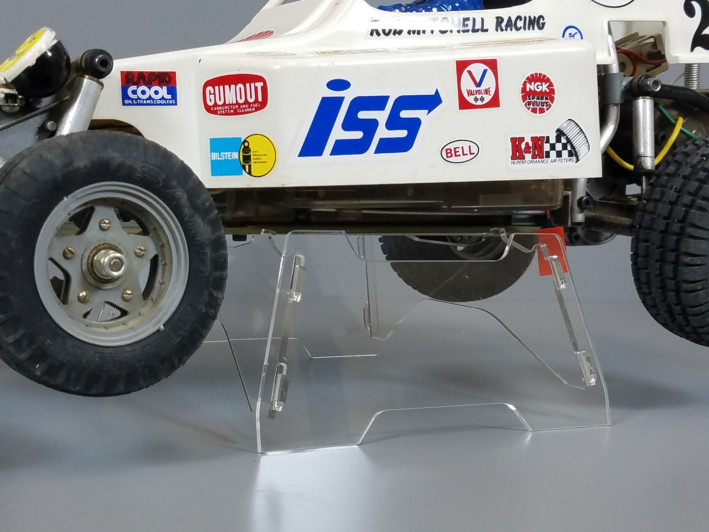 Acrylic R/C Car Display Stand for TAMIYA 1/10 R/C Sand Scorcher Ranger Rough Buggy Champ