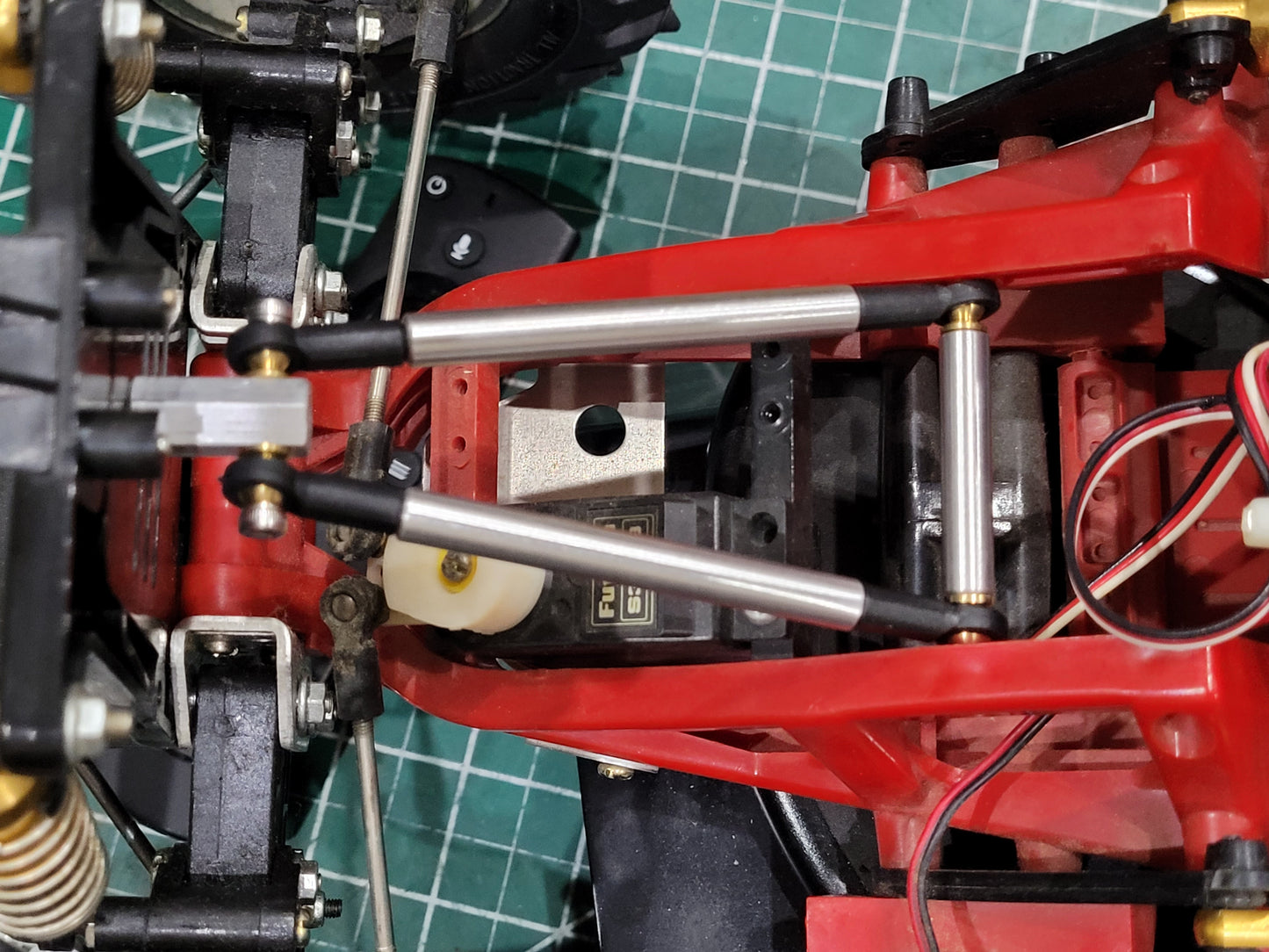 Aluminum Front Tower Stable Linkage Sway Bar Rod for Tamiya 1/10 Blackfoot Monster Beetle Mud Blaster