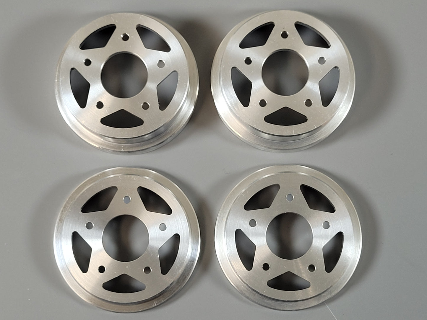 Front & Rear Aluminum Wheel Cover Plate for Tamiya 1/10 "Buggy Champ Fast Attack Vehicle" Model Only