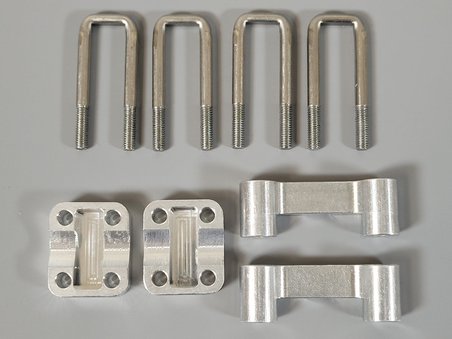 Aluminum Axle Leaf Spring Bracket U Bolts Shock Mount Tamiya 1/10 R/C Toy Toyota Bruiser Mountaineer