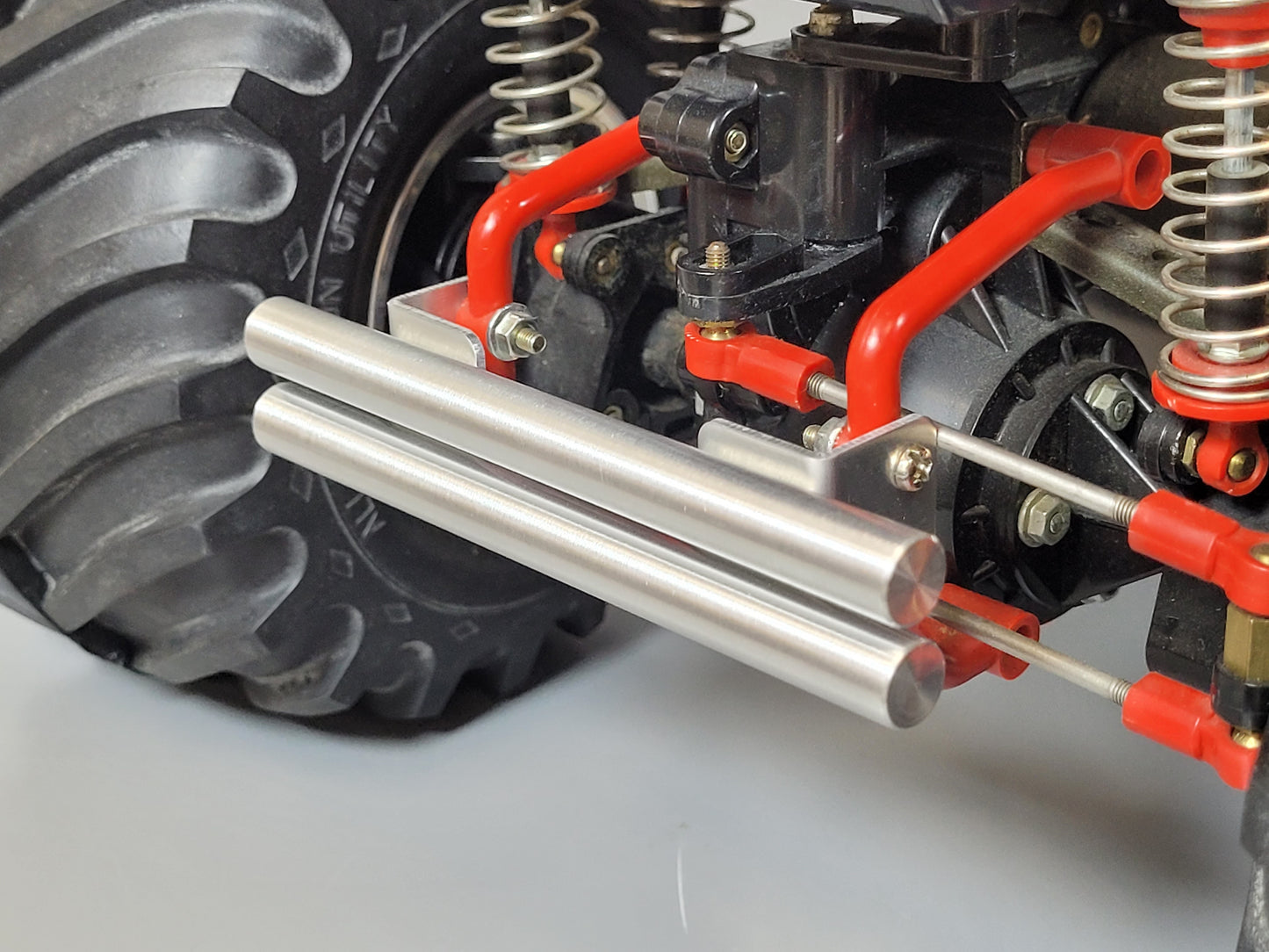 Aluminum Round Style Axle Animal Bumper Round Guard for Tamiya RC 1/10 Super Clodbuster Bullhead