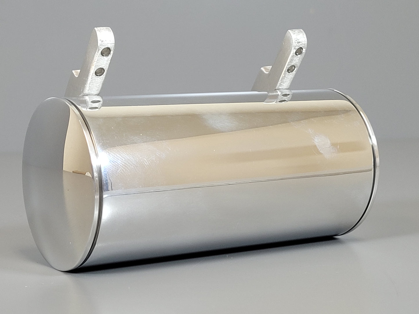 Aluminum 5" inch Fuel Gas Round Tanks + J-Style Mount Bracket for Tamiya R/C Toy 1/14 Knight Hauler King Hauler Grand Hauler Globeliner