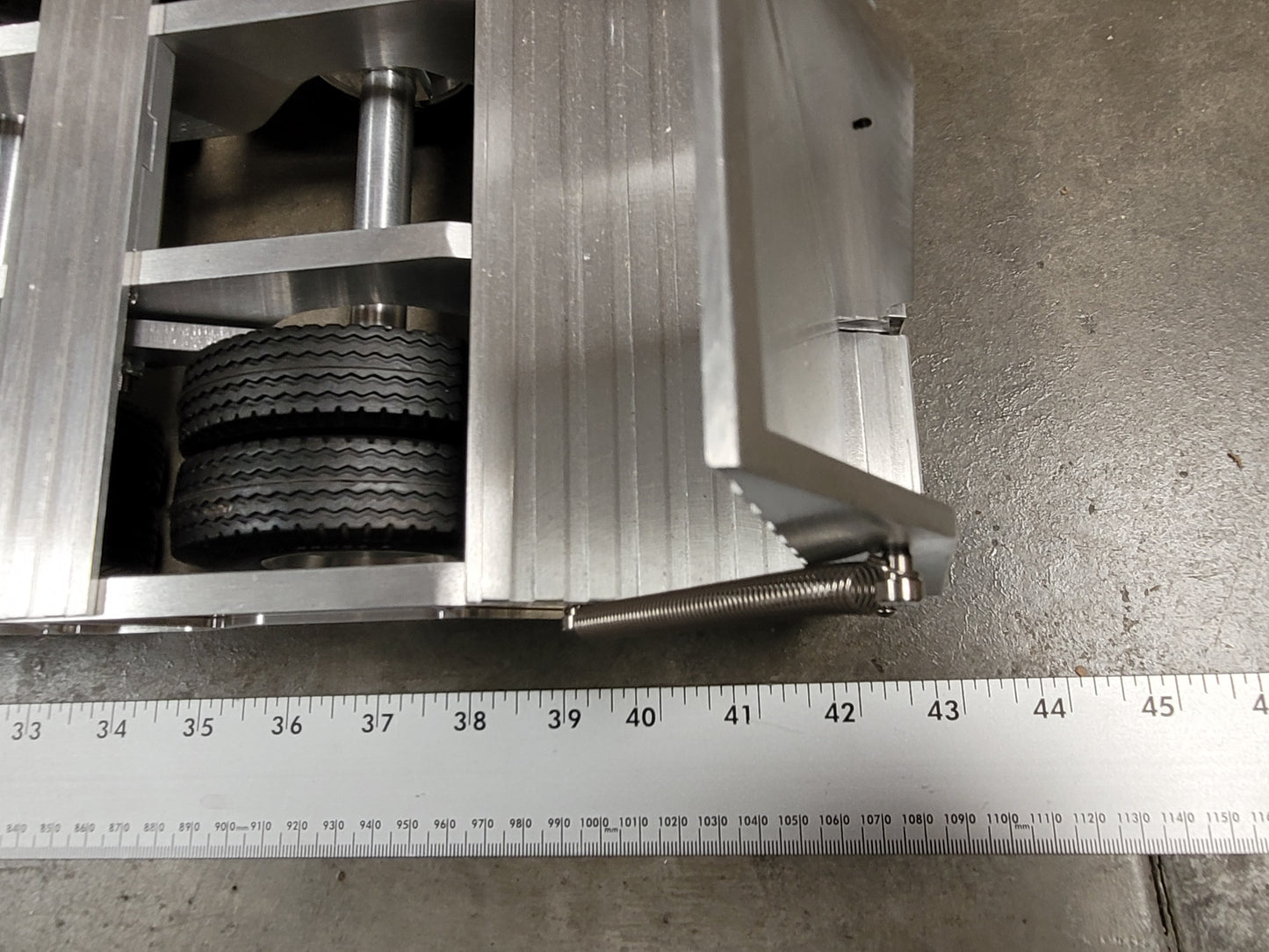 Aluminum Toy 2-Axles Flatbed Deck Gooseneck Trailer for Tamiya R/C 1/14 King Hauler Grand Hauler Knight Hauler Cascadia Globeliner Scania Actros Aeromax
