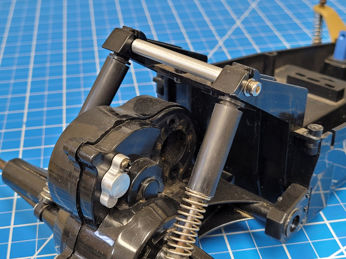 Aluminum Rear Shock Damper Brace + Oil Filler Cap Tamiya 1/10 Grasshopper Hornet