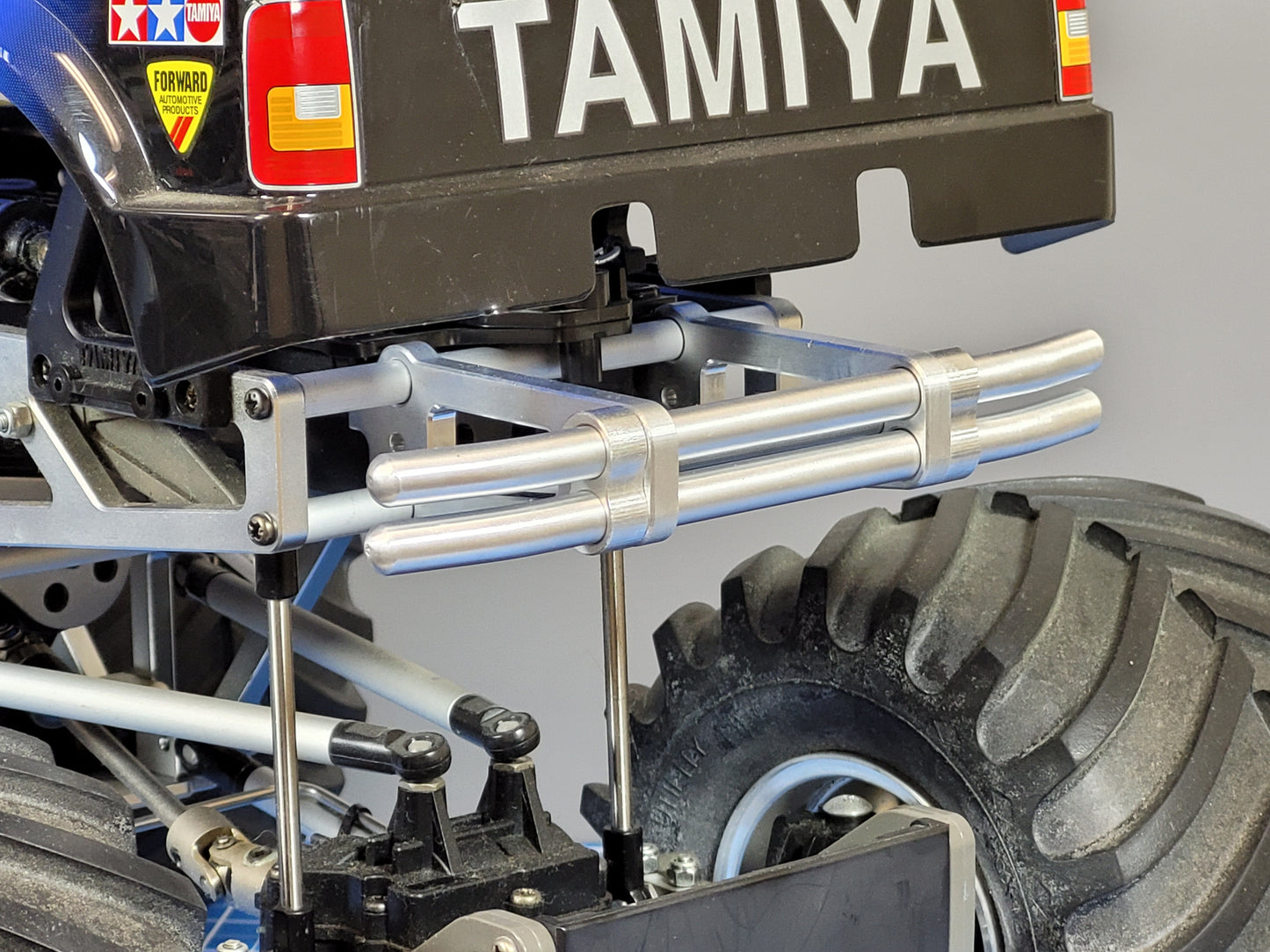 Aluminum Front + Rear Animal Bumper Protection Bar Guard for Tamiya R/C 1/10 TXT-1 TXT1 Truck