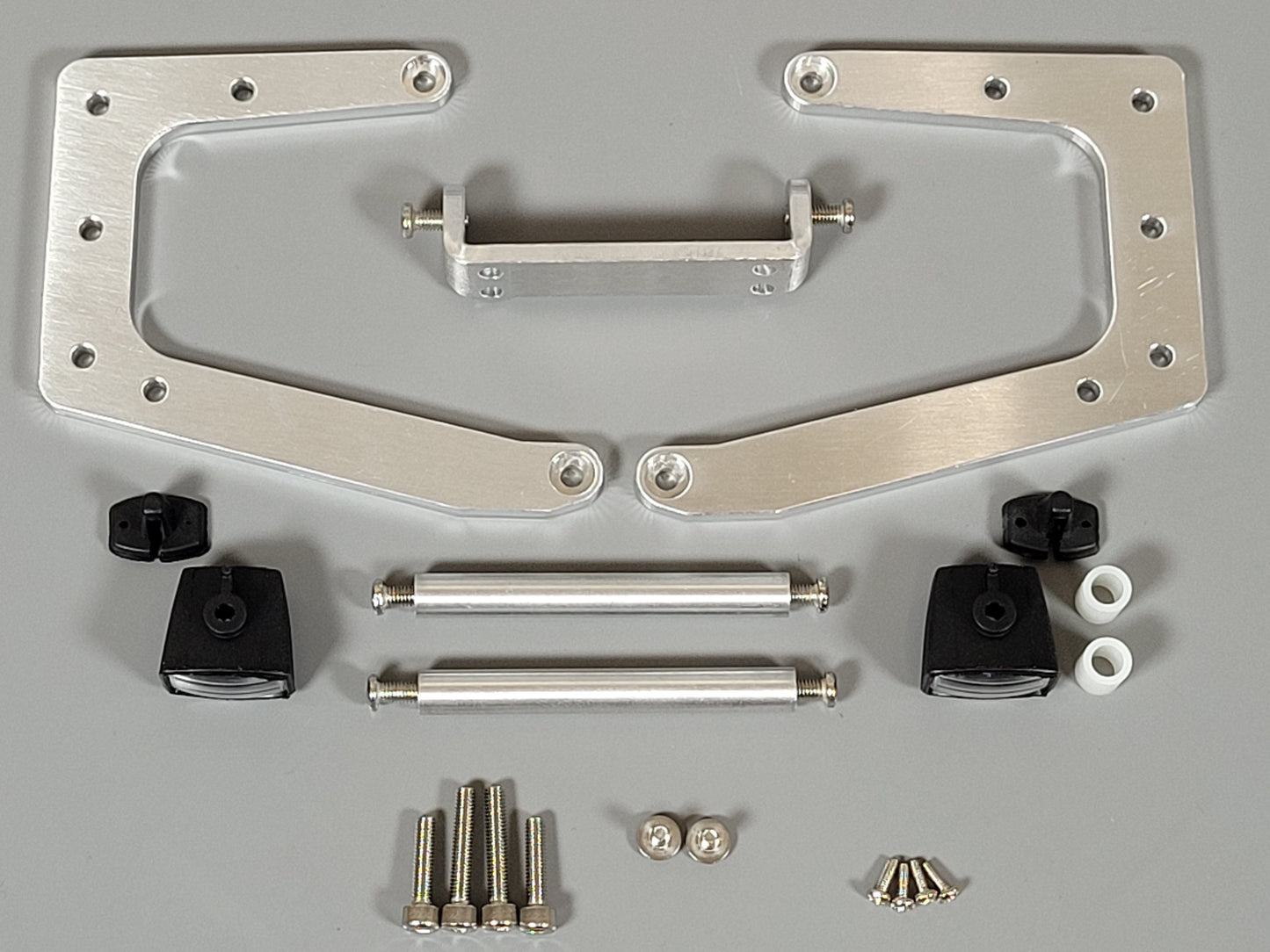 Aluminum Front Axle Mount Light Housing + Rear Axle Wheelie Bar Kit for Tamiya R/C 1/10 Super Clodbuster Bullhead