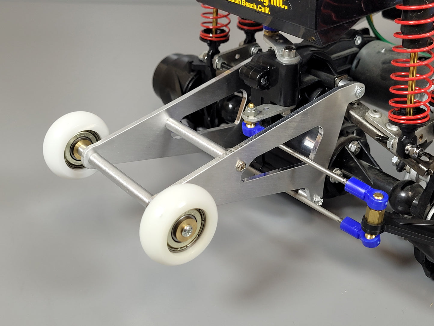 Aluminum Front Axle Mount Light Housing + Rear Axle Wheelie Bar Kit for Tamiya R/C 1/10 Super Clodbuster Bullhead