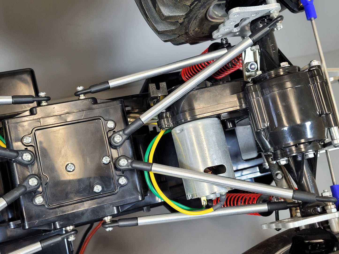 Aluminum Front & Rear Axle Linkage Pole Rod Set for Tamiya 1/10 R/C Bullhead Super Clodbuster