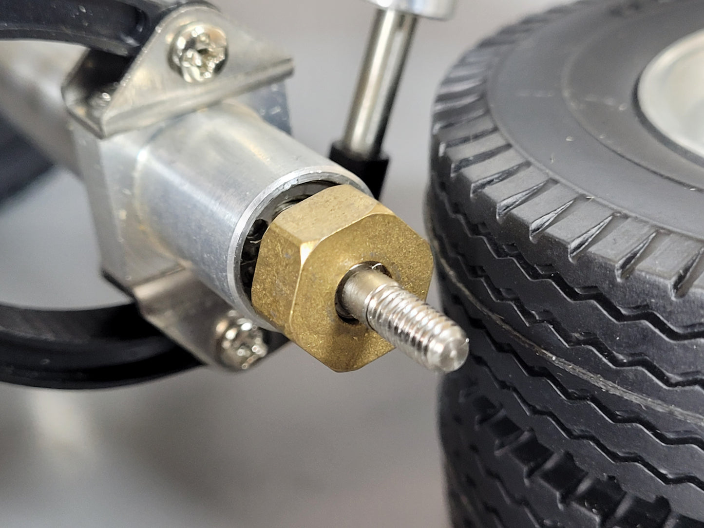 Aluminum Toy R/C 3-Axle Dolly Carrier Trailer Tractor 5th wheel Coupler for Tamiya 1/14 King Hauler Grand Hauler Knight Hauler Globeliner Scania Actros Volvo Semi Truck