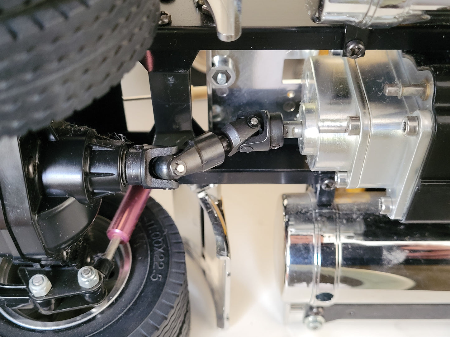 Add-On Speed Reduction 4:1 Transmission Gear Box Transfer Case for Tamiya R/C 1/14 King Hauler Grand Hauler Knight Hauler Aeromax Globeliner Cascadia Scania Volvo Actros Man