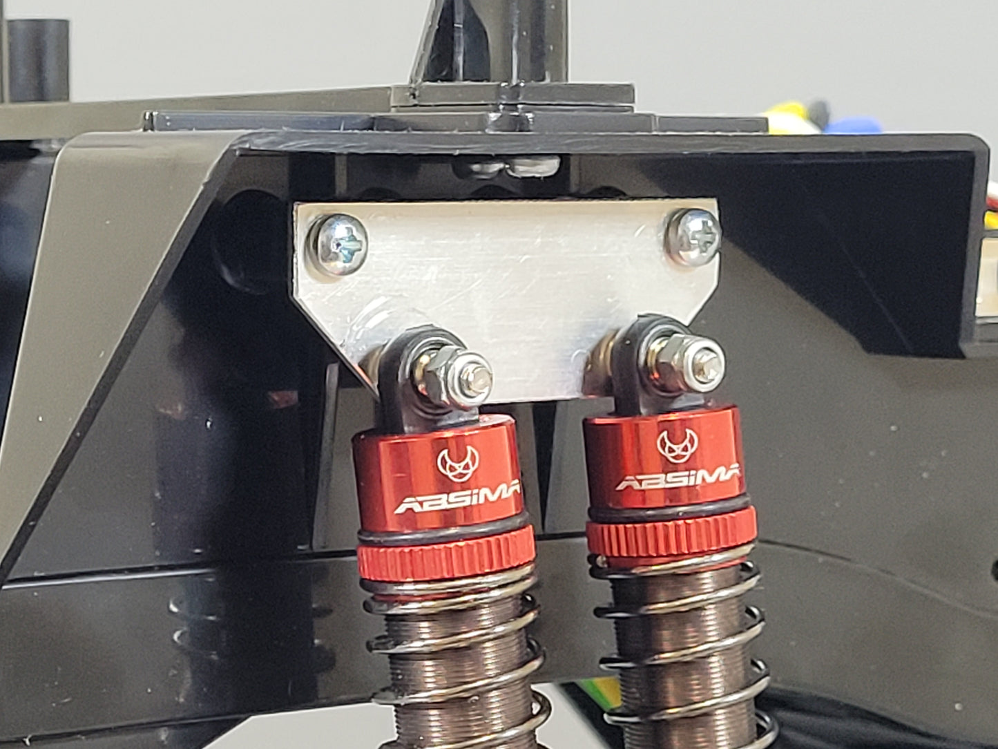 Aluminum Suspension Shock Lift Mount Plate Bracket 4 Pcs for Tamiya R/C 1/10 Bullhead Super Clodbuster