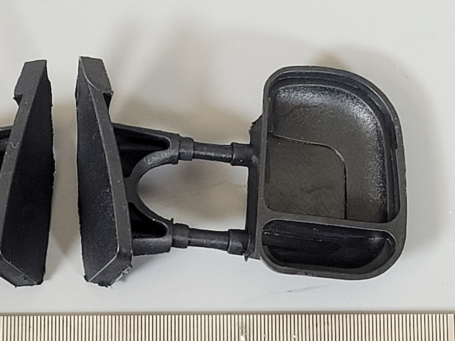 Pair Black Rubber Flexible L/R Side Window Mirror for Tamiya Toy R/C 1/10 Juggernaut 2 Ford F350 F-350 Truck