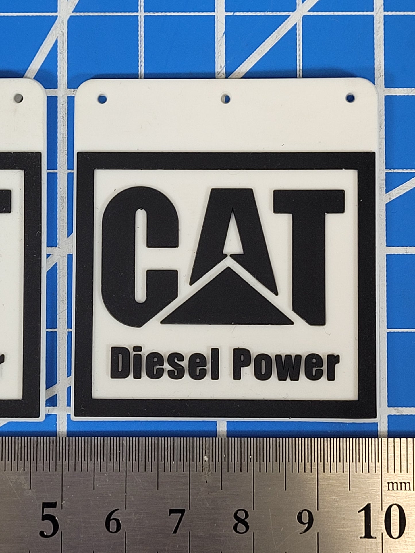 Pair Toy Mud Flap Guard Mount Mounting Plate "Diesel Power" Logo Print for Tamiya R/C 1/14 King Hauler Grand Hauler Knight Hauler Globeliner Cascadia Aeromax