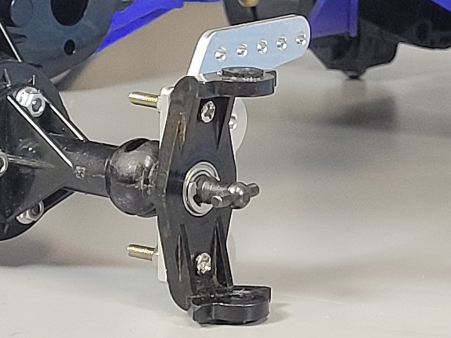Pair Aluminum Relocate Axle Control Arm Link Shock Long Style Mount Bracket Tamiya 1/10 R/C Clodbuster Bullhead