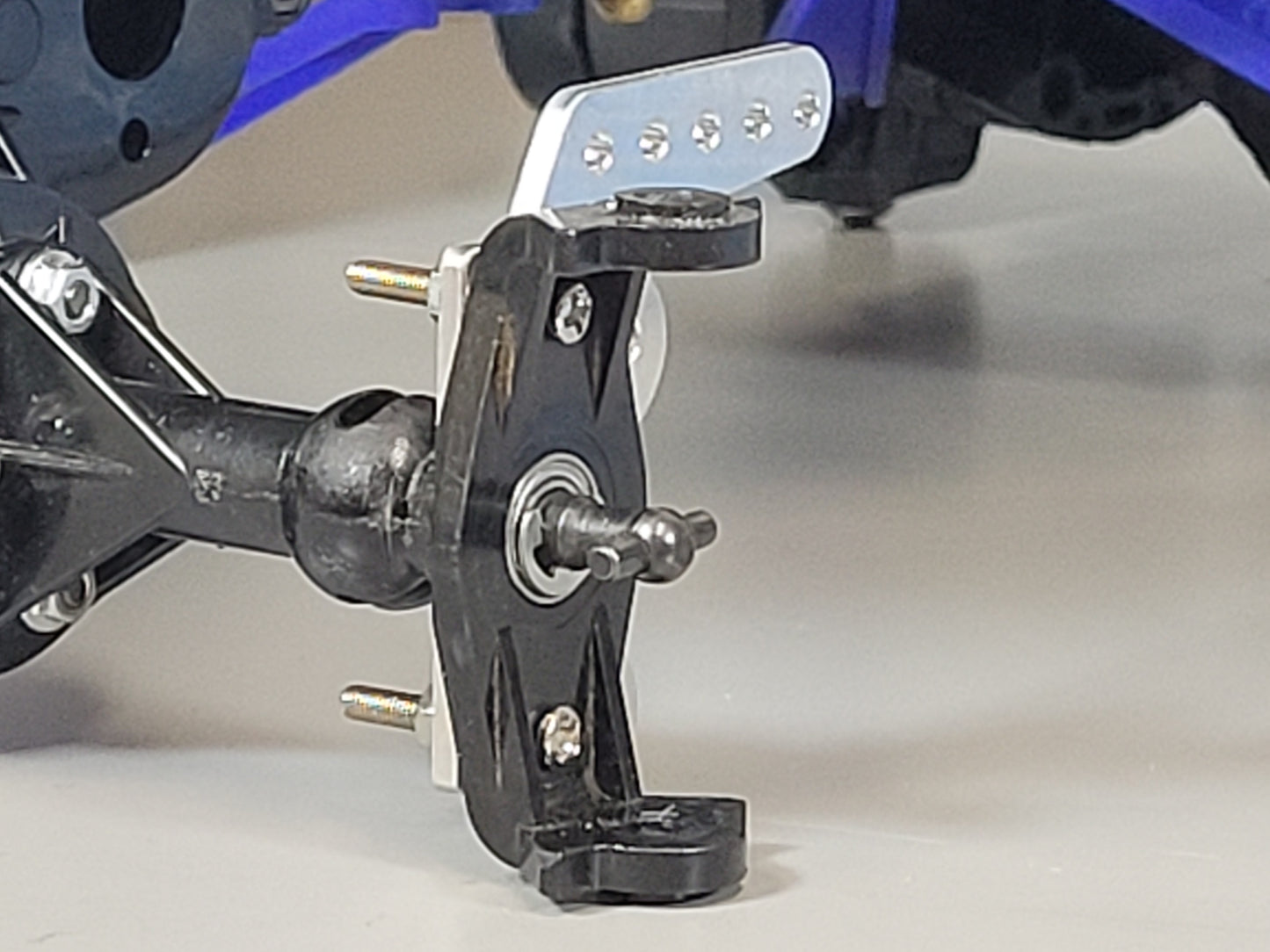 Pair Aluminum Relocate Axle Control Arm Link Shock Long Style Mount Bracket Tamiya 1/10 R/C Clodbuster Bullhead
