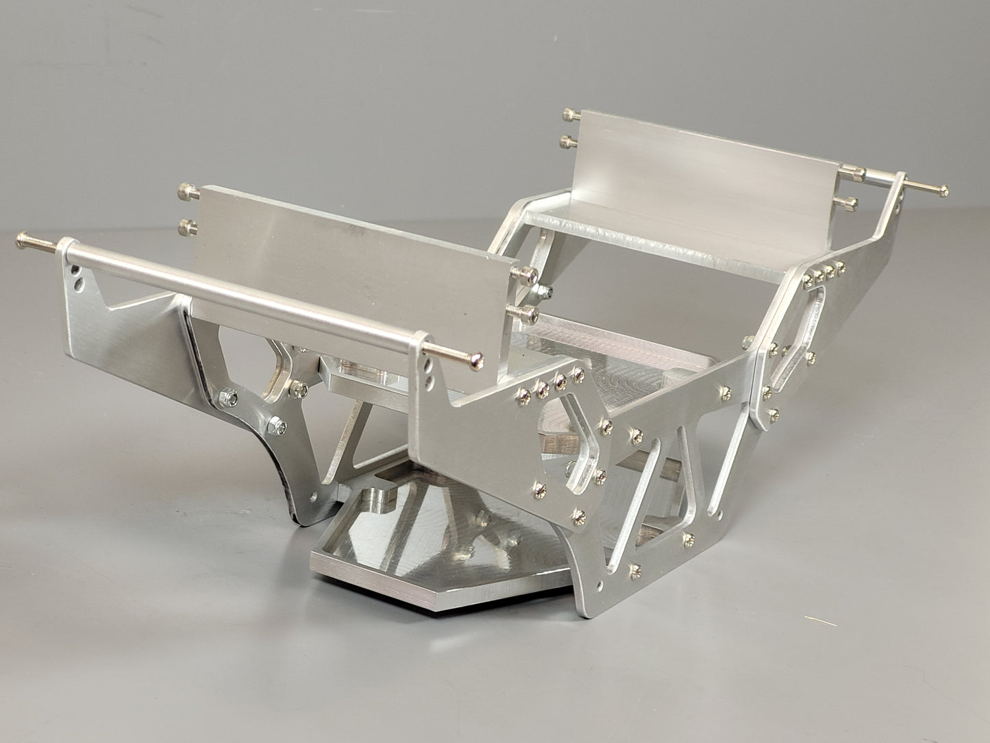 Aluminium Frame Chassis + Axle Suspension Linkage Lock Mount Conversion for Tamiya 1/10 R/C Clodbuster Bullhead Crawler