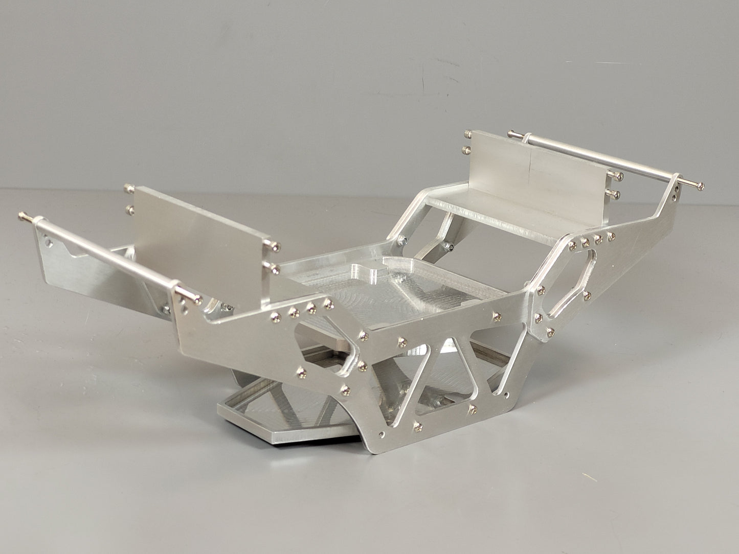 Aluminium Frame Chassis + Axle Suspension Linkage Lock Mount Conversion for Tamiya 1/10 R/C Clodbuster Bullhead Crawler