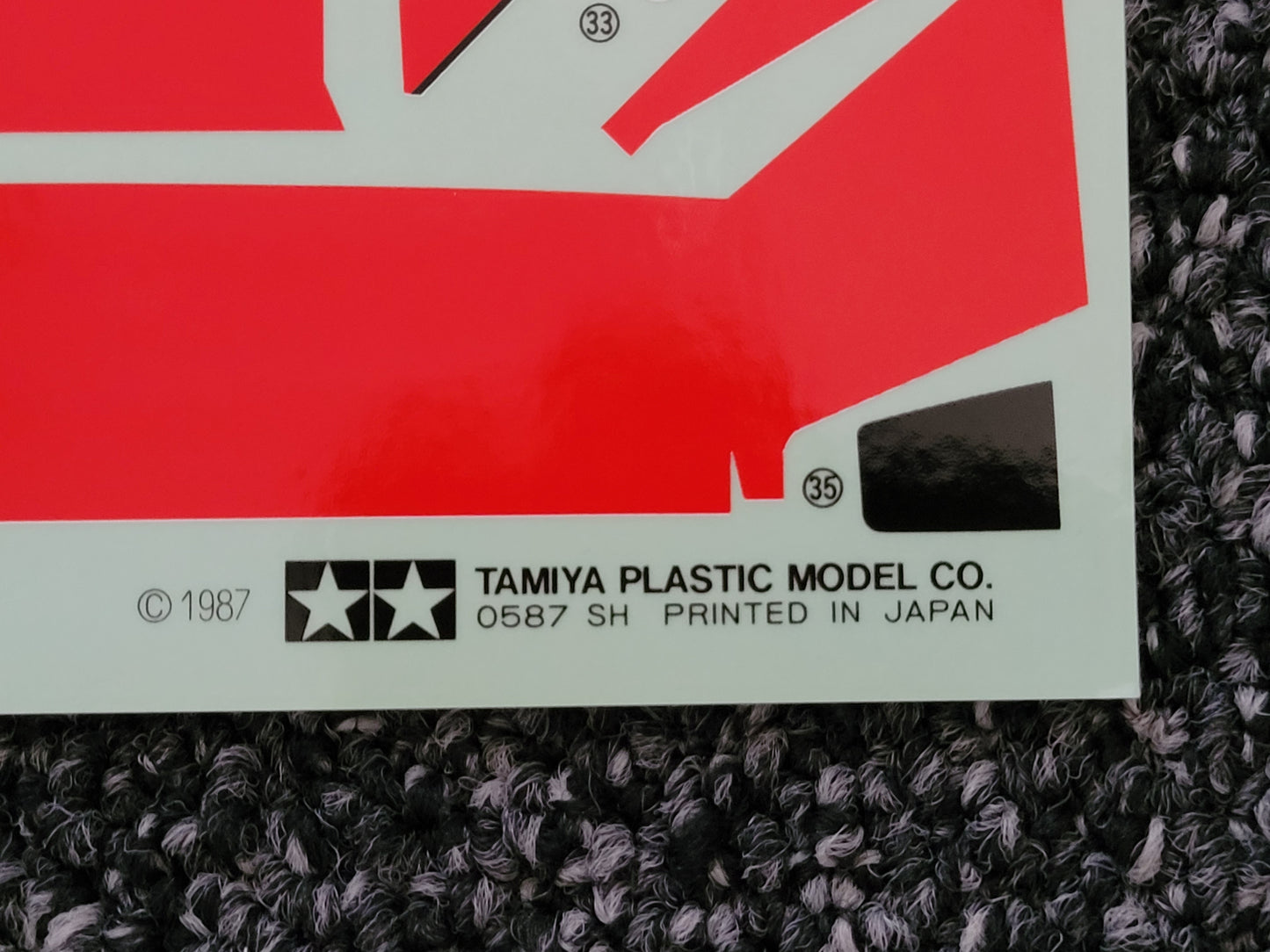 New Vintage Original 1987 Tamiya 1/12 Toyota Celica Rally 5864 Decal Sticker Sheet Set 58064