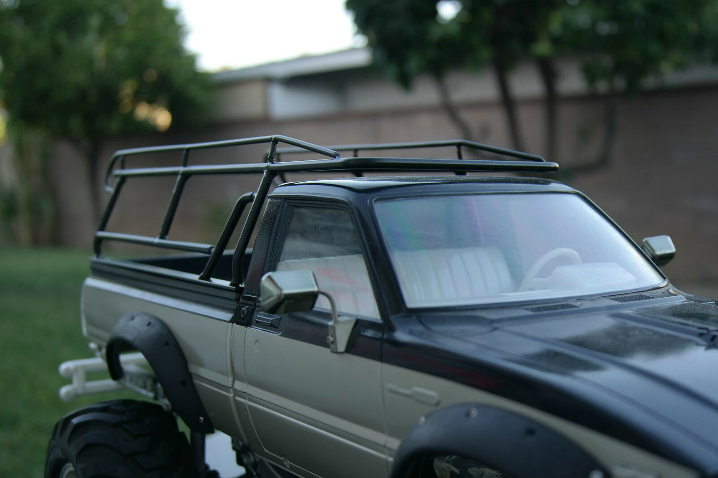 Toy Metal Rear Bed Trunk Storage Tool Rack Mount for Tamiya Toy R/C 1/10 Scale Toyota Hilux Bruiser Trail Finder Rc4WD Truck