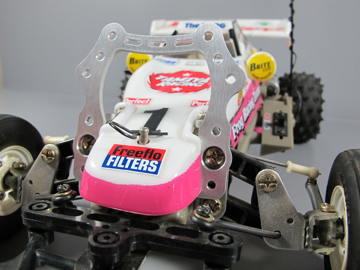 Aluminum Front + Rear Shock Mount Bracket for Tamiya 1/10 R/C The Frog Subaru Brat