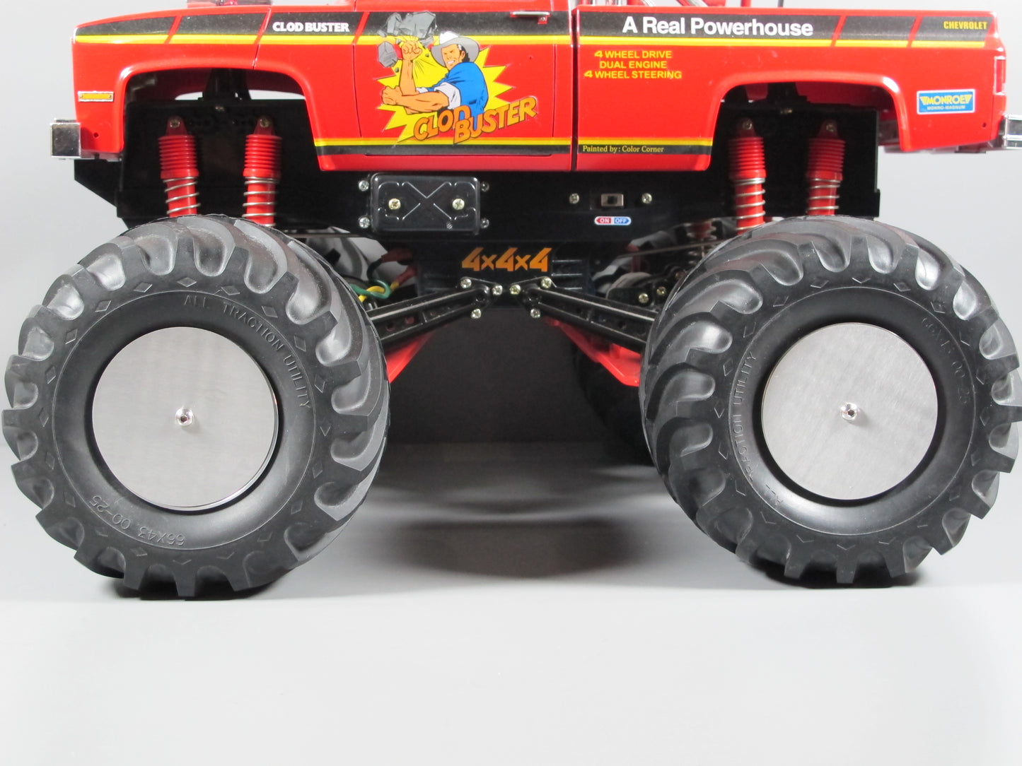 4pcs Aluminum Wheel Rim Disc Outer Cover Plate for Tamiya 1/10 RC Super Clodbuster Bullhead Juggernaut