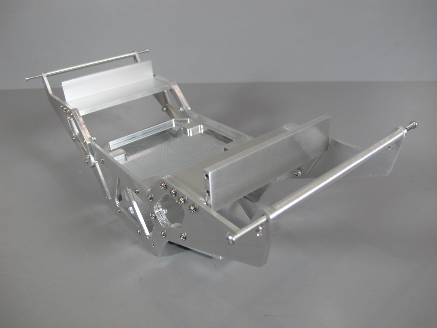 Aluminium Frame Chassis + Axle Suspension Linkage Lock Mount Conversion for Tamiya 1/10 R/C Clodbuster Bullhead Crawler