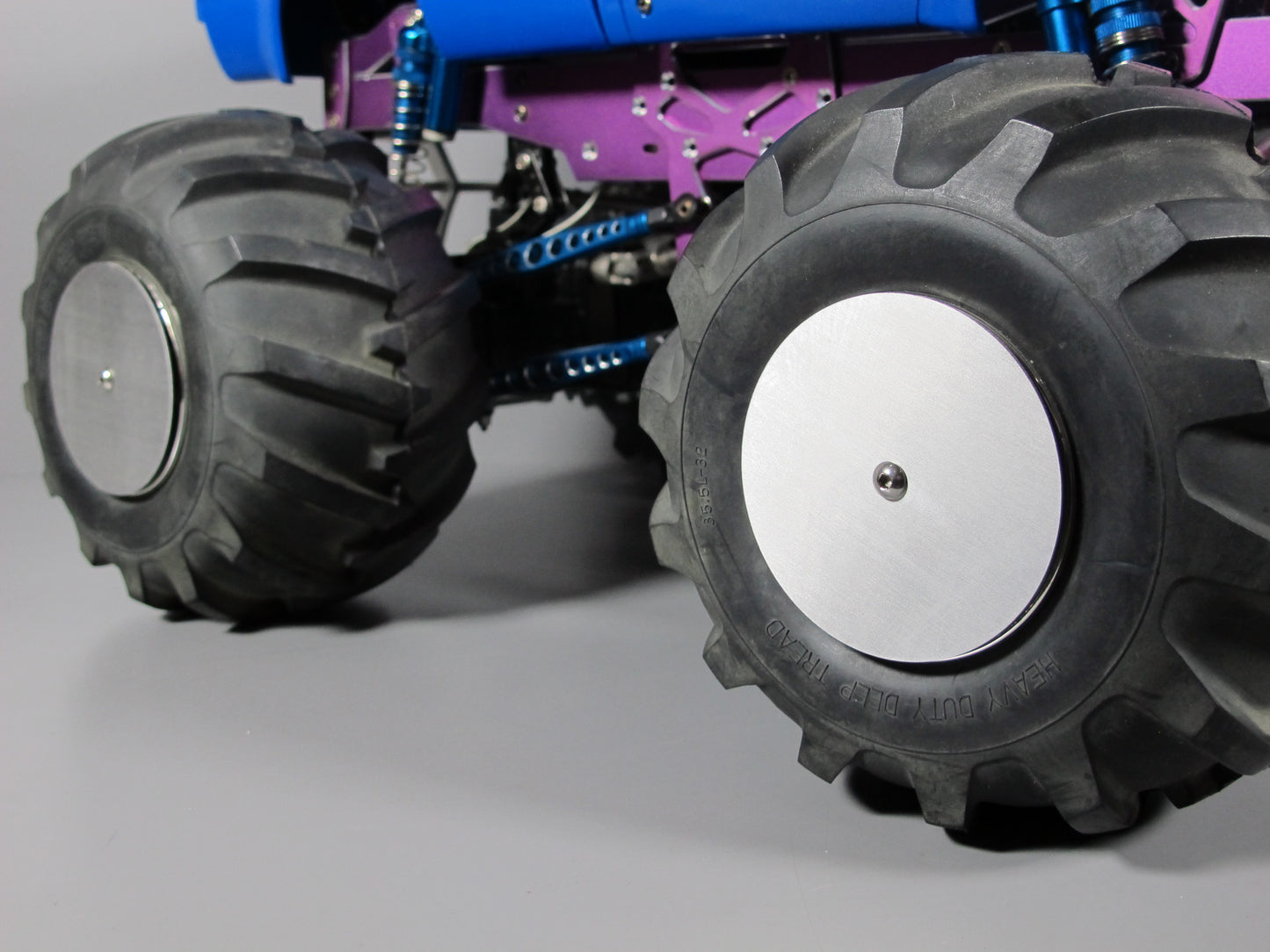 4pcs Aluminum Wheel Rim Disc Outer Cover Plate for Tamiya 1/10 RC Super Clodbuster Bullhead Juggernaut