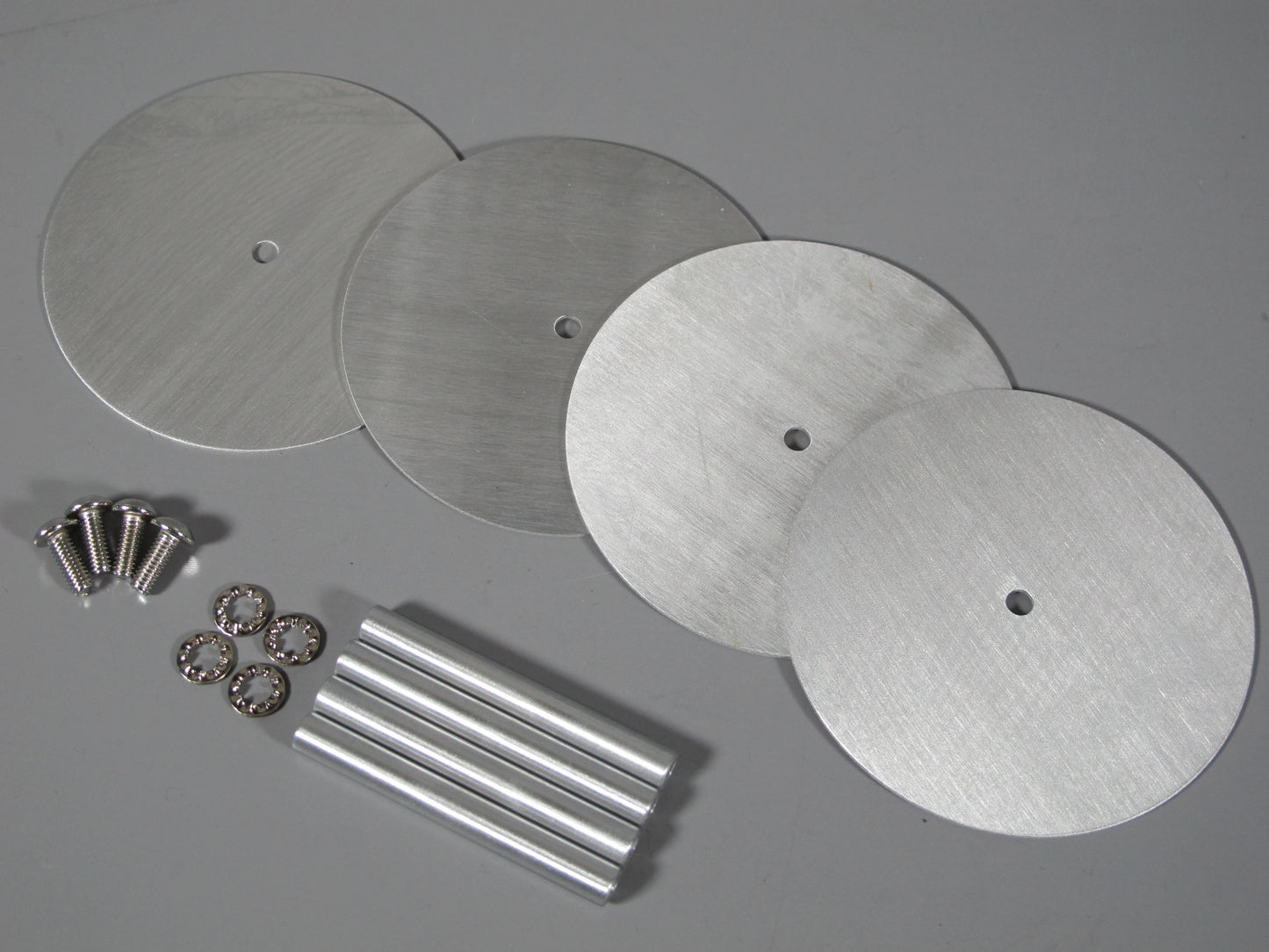 4pcs Aluminum Wheel Rim Disc Outer Cover Plate for Tamiya 1/10 RC Super Clodbuster Bullhead Juggernaut
