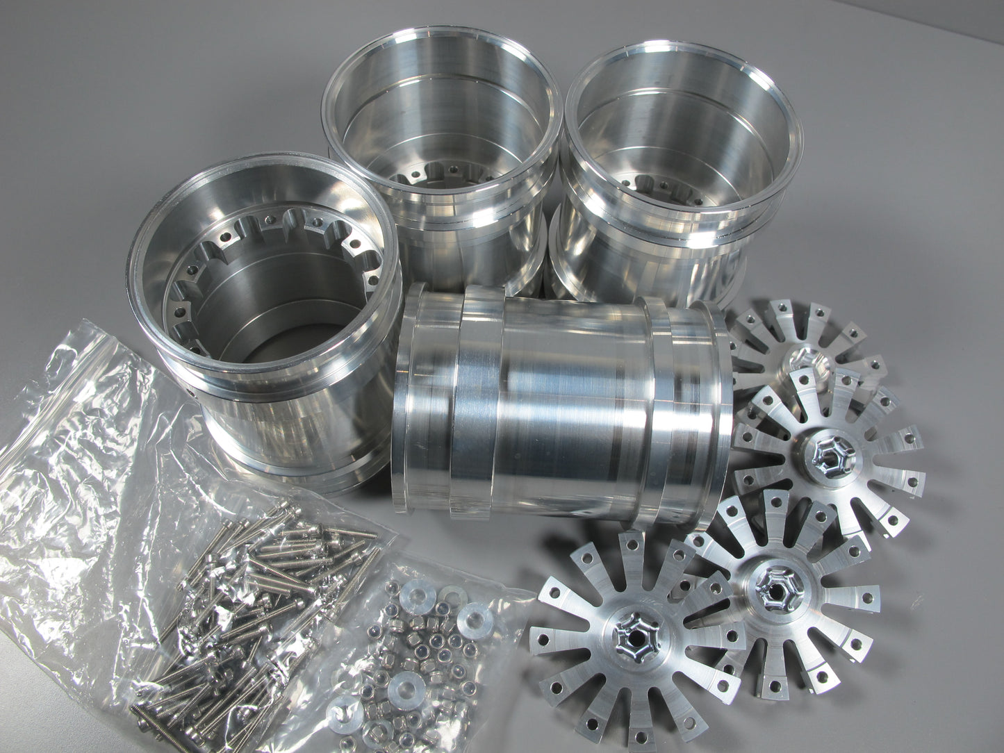 4pcs Aluminum Wheel Rim 12mm Hex Hub for Tamiya 1/10 Super Clodbuster Bullhead TXT Juggernaut