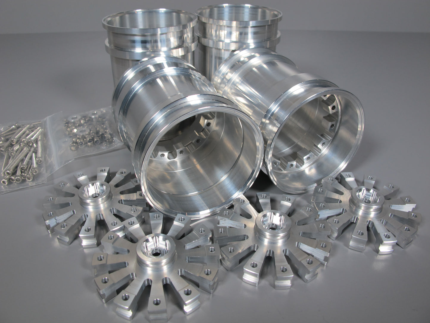 4pcs Aluminum Wheel Rim 12mm Hex Hub for Tamiya 1/10 Super Clodbuster Bullhead TXT Juggernaut
