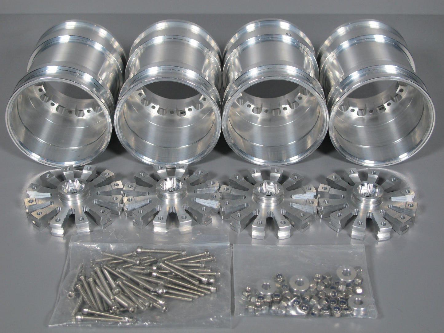 4pcs Aluminum Wheel Rim 12mm Hex Hub for Tamiya 1/10 Super Clodbuster Bullhead TXT Juggernaut