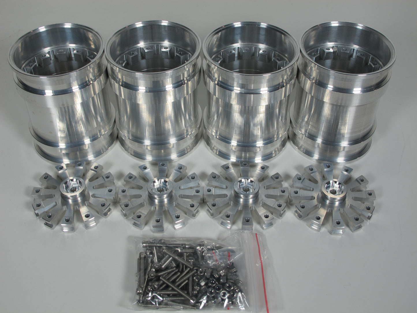 4pcs Aluminum Wheel Rim 12mm Hex Hub for Tamiya 1/10 Super Clodbuster Bullhead TXT Juggernaut