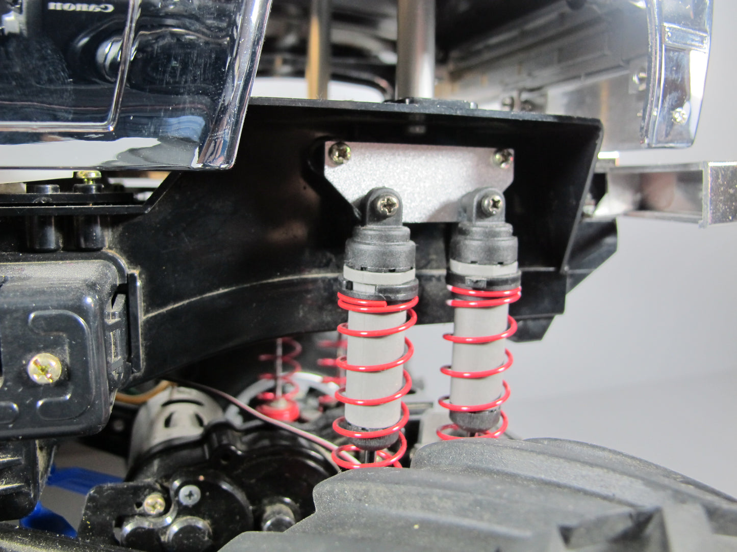 Aluminum Suspension Shock Lift Mount Plate Bracket 4 Pcs for Tamiya R/C 1/10 Bullhead Super Clodbuster