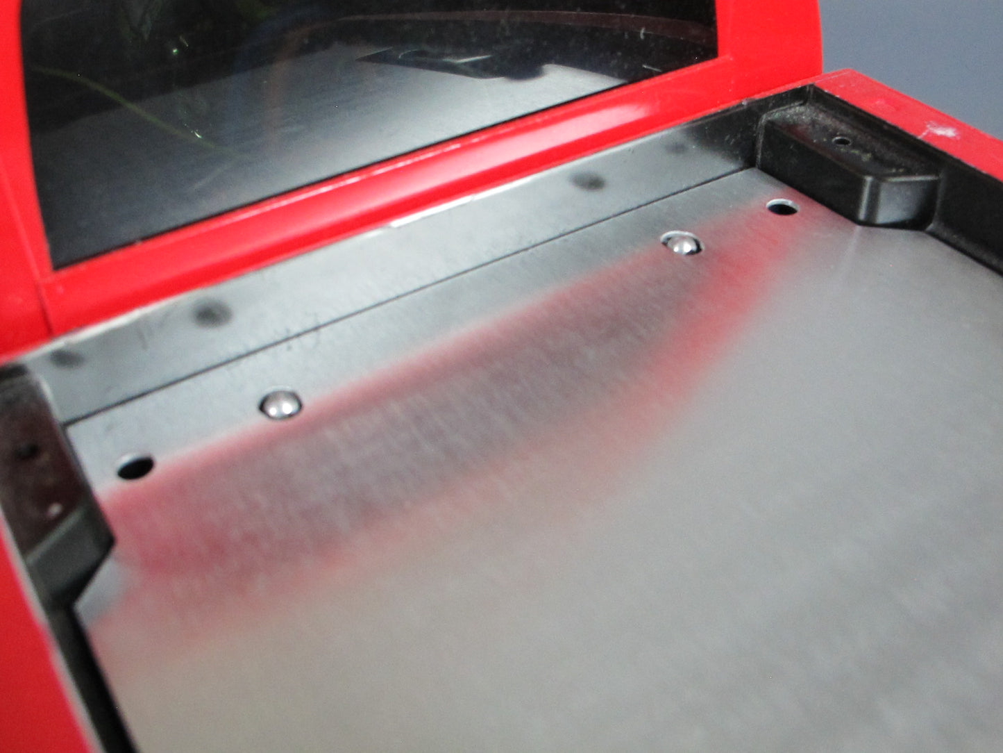Aluminum Rear Bed Liner Trunk Cover Plate for Tamiya R/C Toy 1/10 Ford F350 F-350 Juggernaut