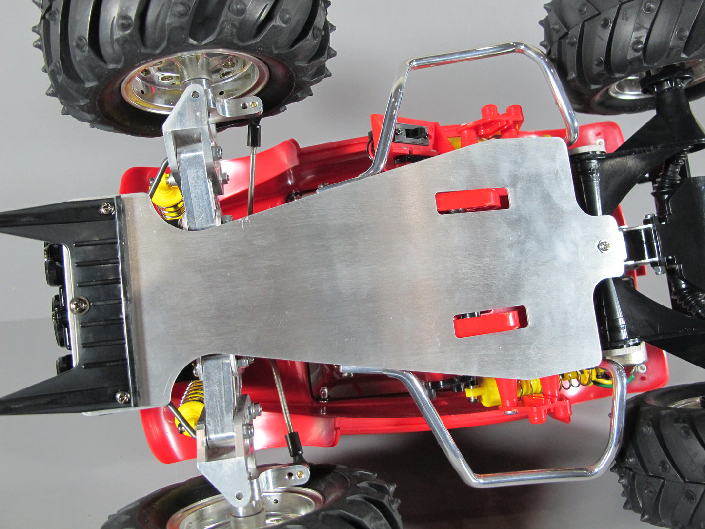 Aluminum Bottom Under Chassis Plate for Tamiya 1/10 Blackfoot Monster Beetle Brat Blaster Frog