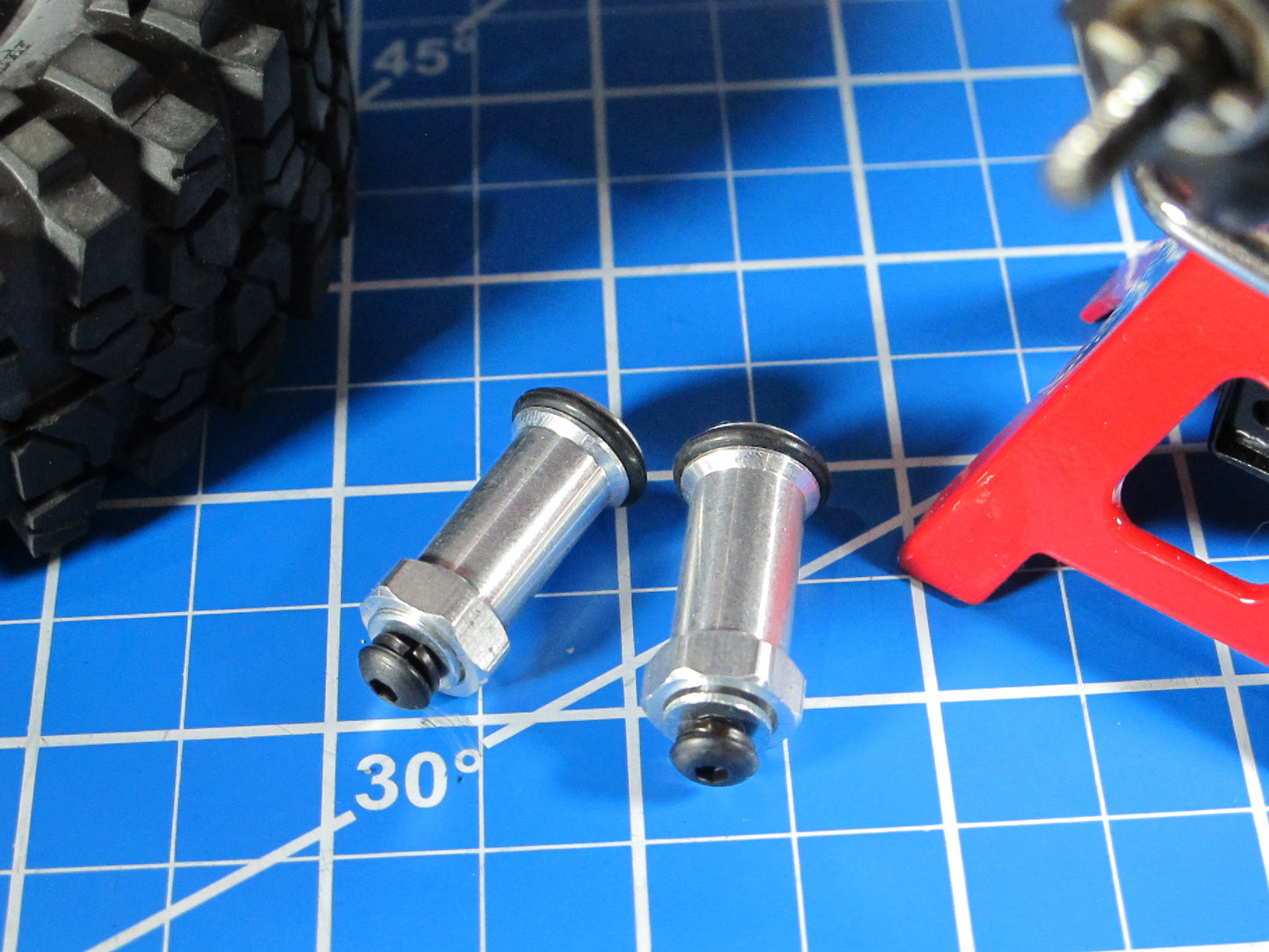 Pair 20mm Wheel Spacer Extend Extension Widener for Tamiya R/C Toy 1/10 Ford F350 Toyota Hilux Tundra Jeep Pajero Bronco High Lift Truck with 12mm Hex adapter hub lock