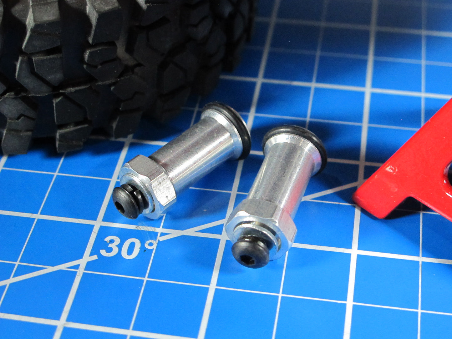 Pair 20mm Wheel Spacer Extend Extension Widener for Tamiya R/C Toy 1/10 Ford F350 Toyota Hilux Tundra Jeep Pajero Bronco High Lift Truck with 12mm Hex adapter hub lock