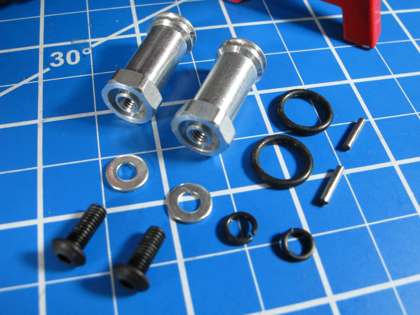 Pair 20mm Wheel Spacer Extend Extension Widener for Tamiya R/C Toy 1/10 Ford F350 Toyota Hilux Tundra Jeep Pajero Bronco High Lift Truck with 12mm Hex adapter hub lock