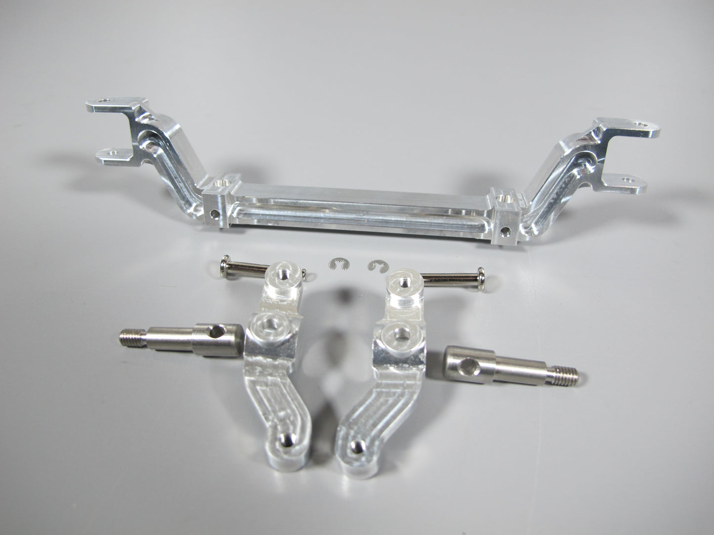 Aluminum 1cm Lower Front Axle Upright + L&R Steering Knuckle Arm for Tamiya 1/14 King Hauler Grand Hauler Knight Hauler Cascadia Aeromax Globeliner Scania Actros Man