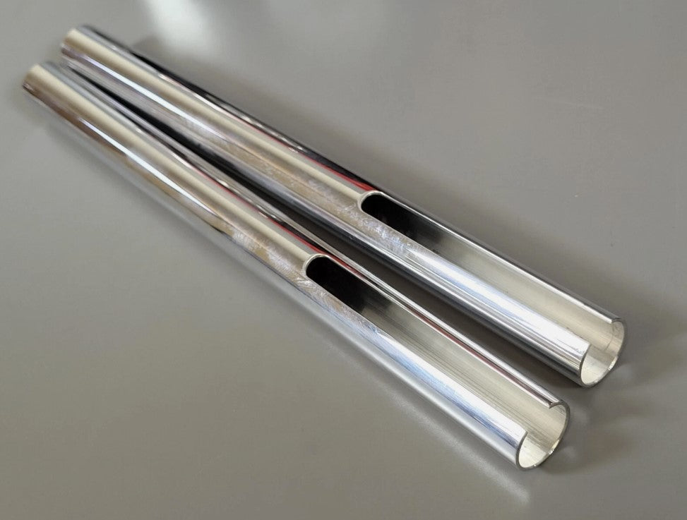 Aluminum Pair 21.5cm Long Exhaust Pipe Stack Cover Tamiya 1/14 King Hauler Grand Hauler