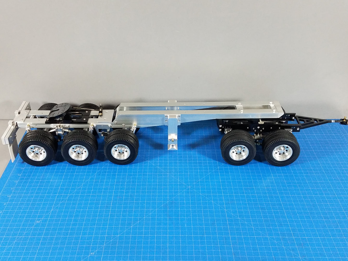 Aluminum Toy R/C 3-Axle Dolly + 2-Axle Dolly Carrier Trailer Tractor 5th wheel Coupler for Tamiya 1/14 King Hauler Grand Hauler Knight Hauler Globeliner Scania Actros Volvo Semi Truck